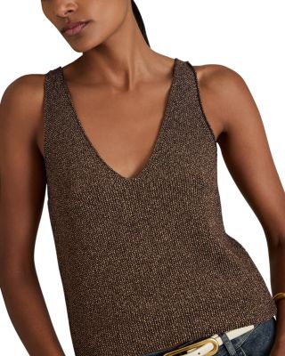 Reiss Mika Metallic Tank Top