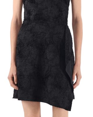 Asymmetrical Jacquard Midi Dress