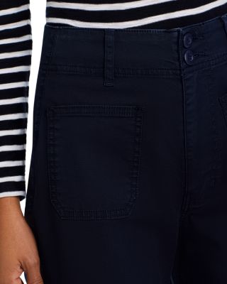 Grant High Rise Cropped Wide Leg Jeans in Navy 