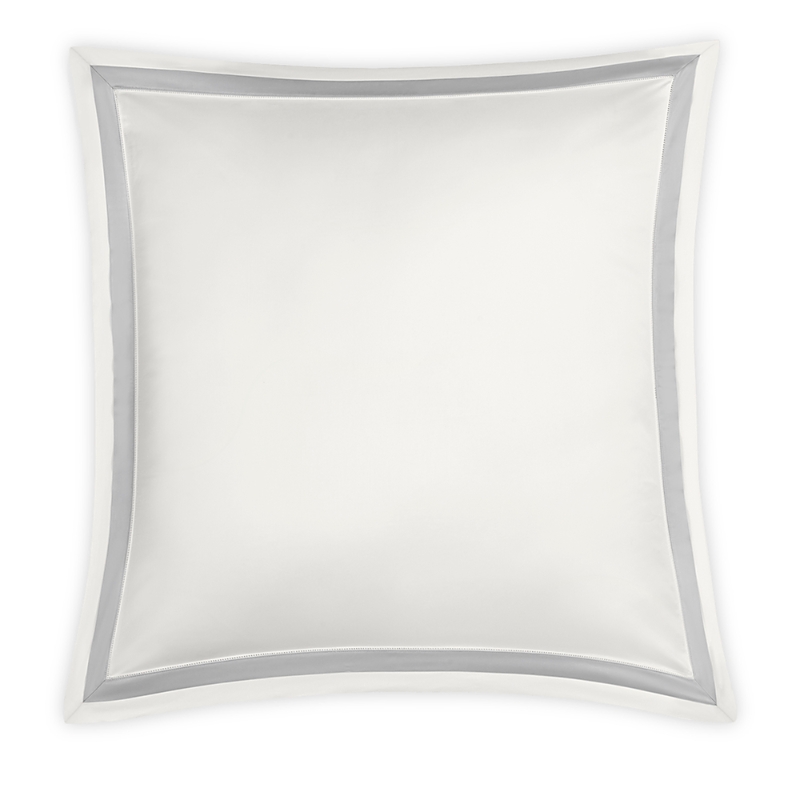 Matouk Ambrose Sateen Euro Sham In Bone/silver