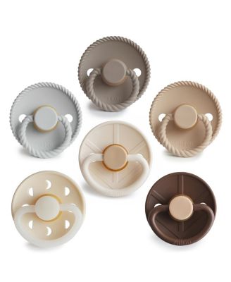 Mushie - FRIGG 6-Pack Earthy Wonder Rubber Pacifiers - Baby