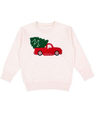 Sweet Wink - Christmas Truck Patch Sweatshirt - Little Kid