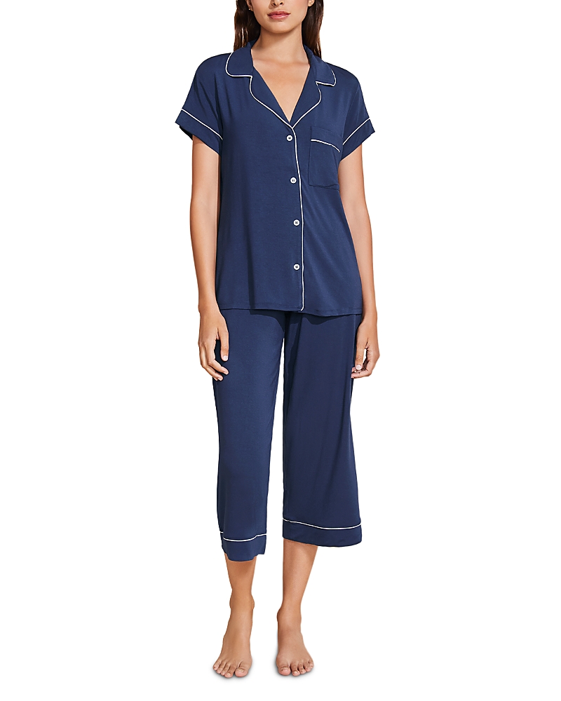 Eberjey Gisele Short Sleeve Crop Pajama Set