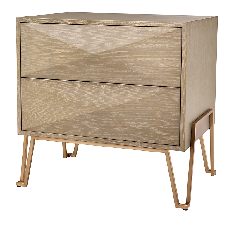 Eichholtz Highland Bedside Table In Washed Oak