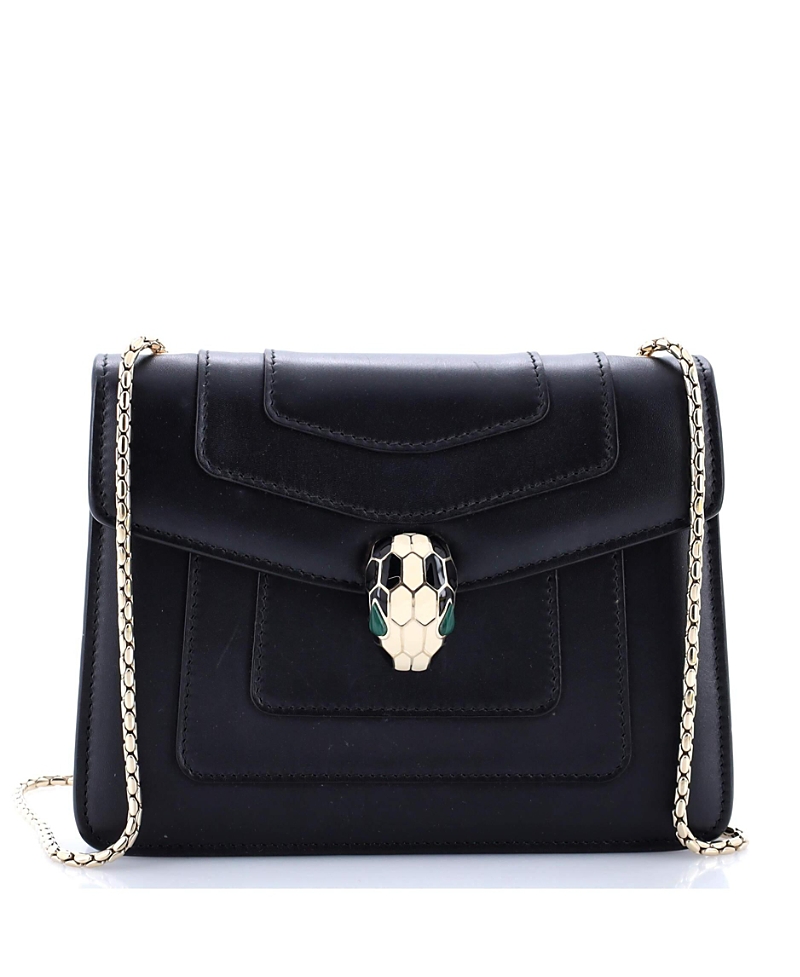 Pre-Owned Bvlgari Small Serpenti Forever Square Shoulder Bag Leather