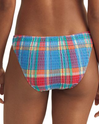 Smocked Bikin Top & Devin Smocked Hipster Bikini Bottom