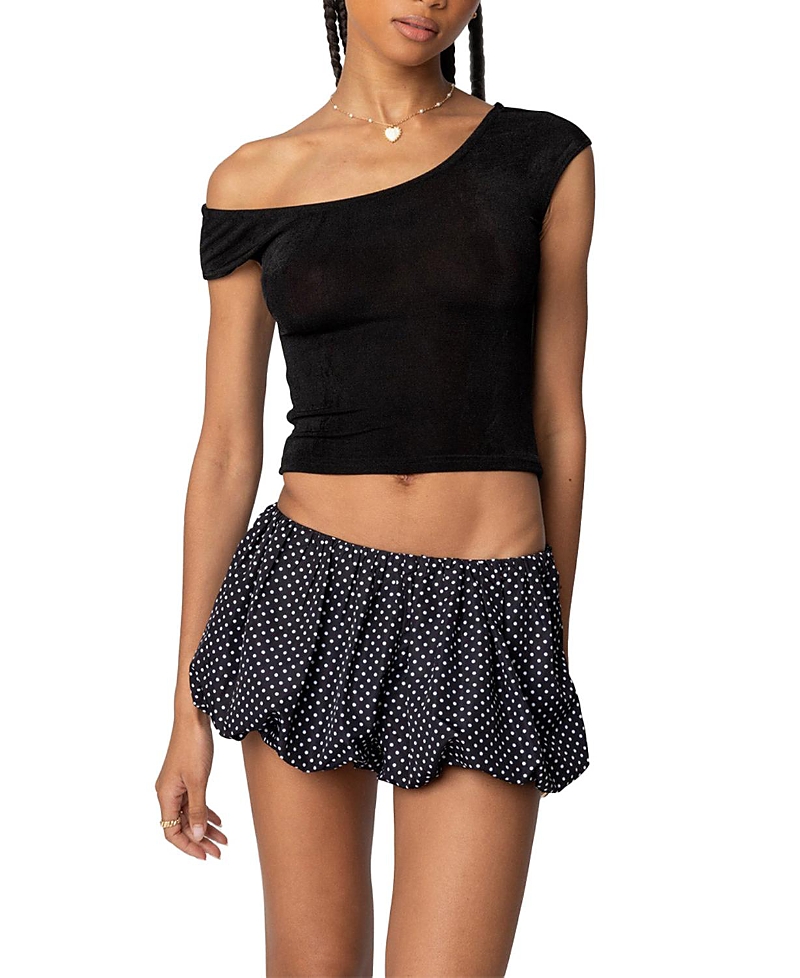 Shop Edikted Jett Asymmetric Top In Black
