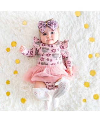  Hanukkah Long Sleeve Tutu Bodysuit - Baby
