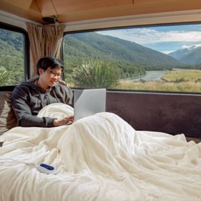 Heated Microlight to Berber Throw, 60&amp;quot; x 70&amp;quot;