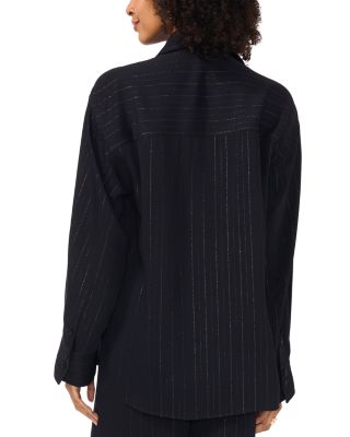 Metallic Pinstriped Shirt