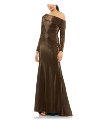 Mac Duggal Textured Metallic Off The Shoulder Trumpet Gown Bloomingdale s