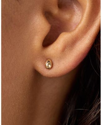 Gold Stud Earrings - Gold Mini Teardrop Studs