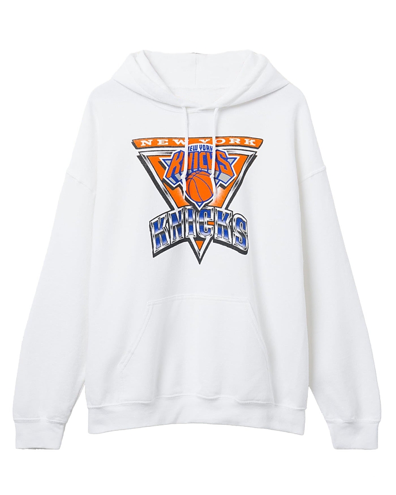 Junk Food Clothing Unisex Nba New York Knicks Triangle Hoodie In White