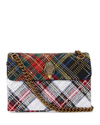 Kurt Geiger London Mini Kensington Embellished Plaid Crossbody Bag