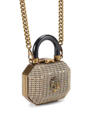 Micro Embellished Top Handle Clutch 