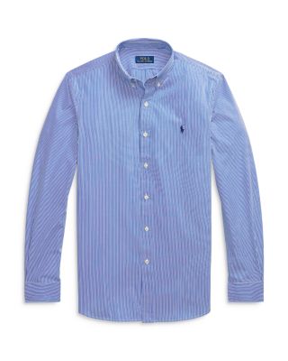 Slim Fit Long Sleeve Poplin Button Down Shirt