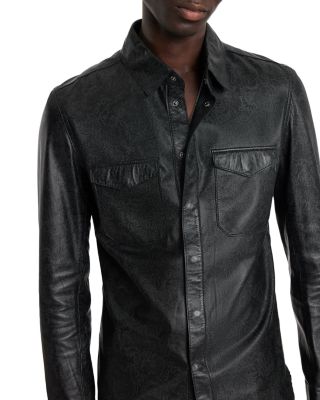 Travis Leather Shirt Jacket
