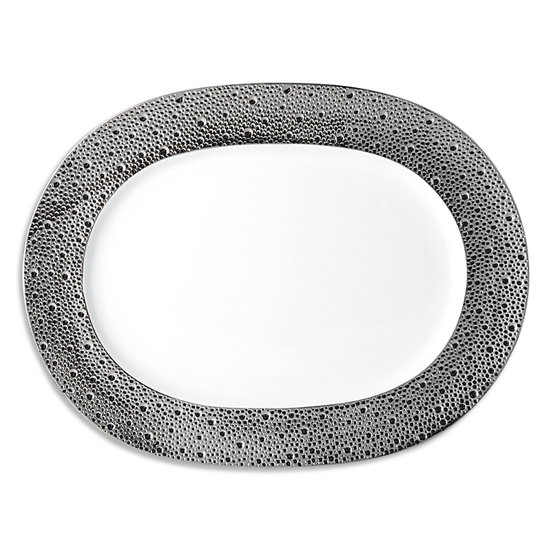 Bernardaud Ecume Platinum Oval Platter