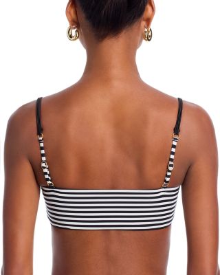 Striped Square Neck Bikini Top & Striped High Waisted Bikini Bottom - Exclusive