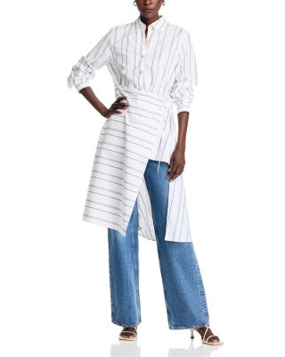 Rosetta Getty - Asymmetric Apron Shirt Dress