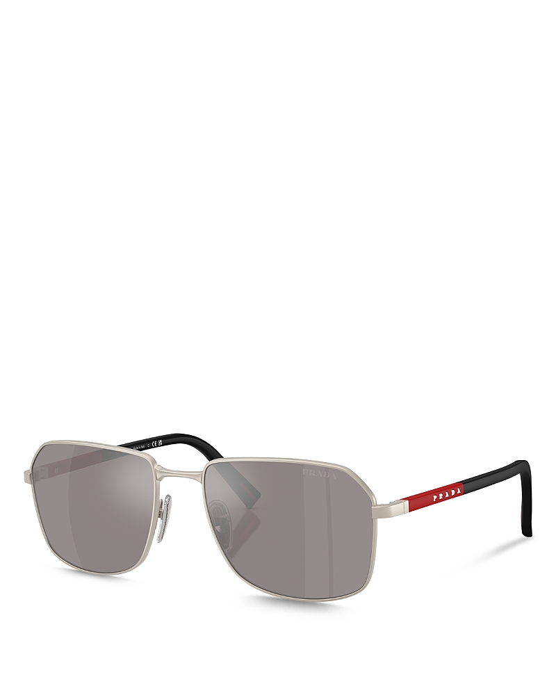 Prada Aviator Sunglasses, 57mm In Champagne /berry Red