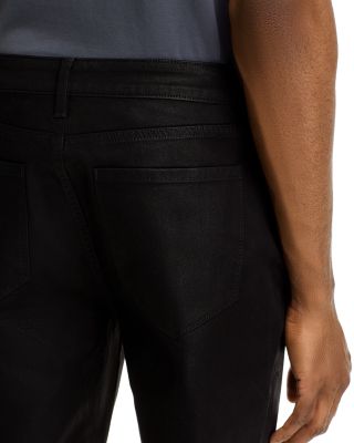 Clint Slim Bootcut Jeans in Coated Noir