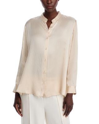 Eileen Fisher - Silk Mandarin Collar Shirt