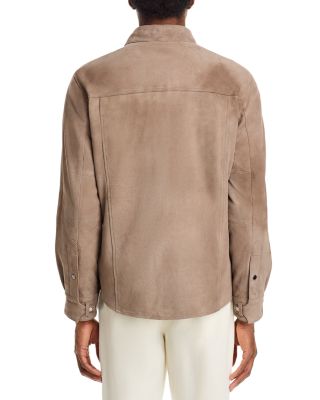 Regular Fit Leather Shirt Jacket