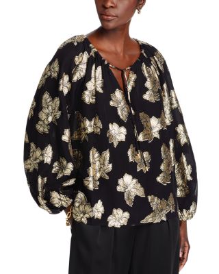 Tommy Bahama - Shimmering Shores Tie Neck Blouse