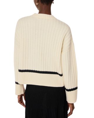 Graphic Intarsia Wool Blend Crewneck Knit Sweater