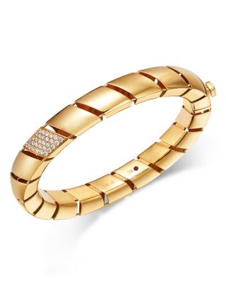 Roberto Coin 18K Yellow Gold Diamond Torchon Bangle Bracelet