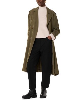 Side Split Wool Blend Mock Neck Knit Sweater