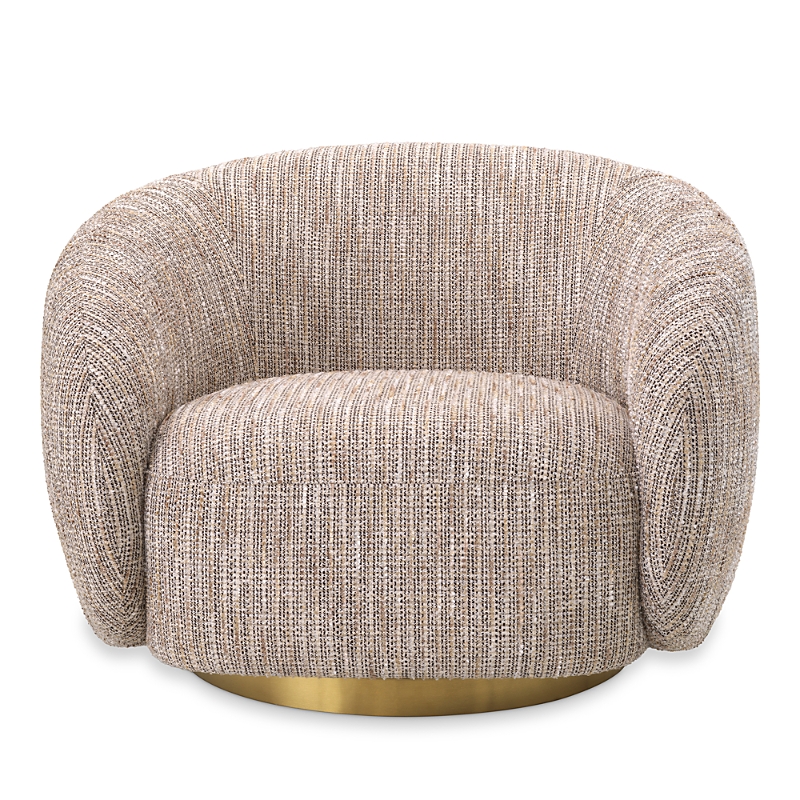 Eichholtz Brice Mademoiselle Beige Swivel Chair In Mademoiselle Beige