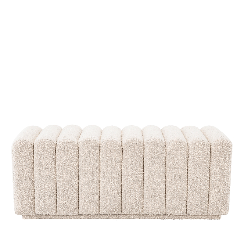 Eichholtz Bente Boucle Cream Bench In Boucle Cream