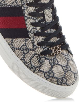 Men's Gucci Ace Canvas and Leather Sneakers