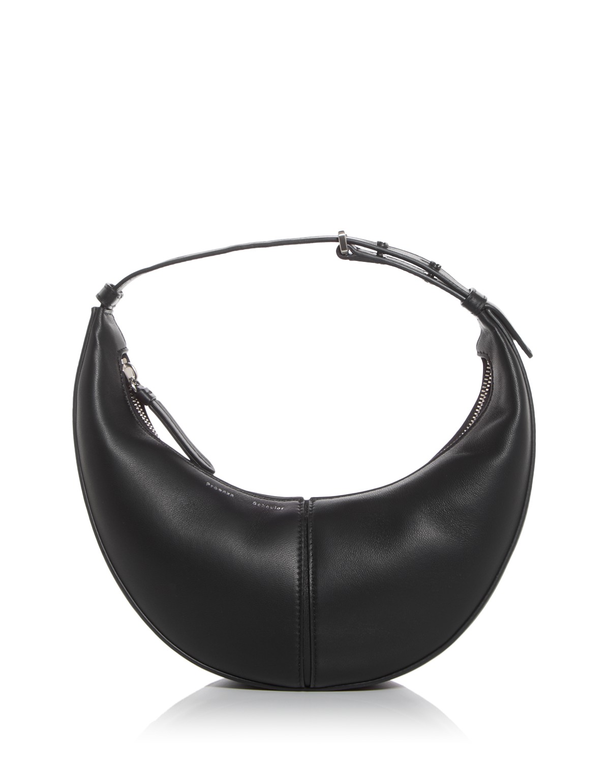 Proenza Schouler Mini Slide Leather Top Handle Bag in Black