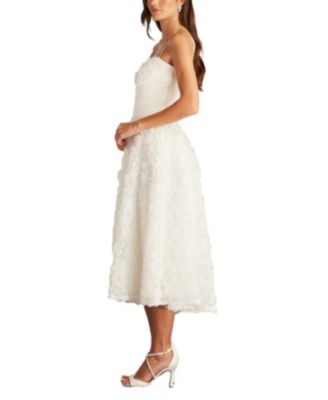 Greer Rosette Applique Midi Dress