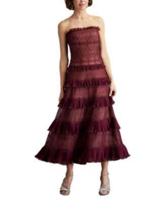 Tadashi Shoji Ziani Tiered Ruffle Midi Dress