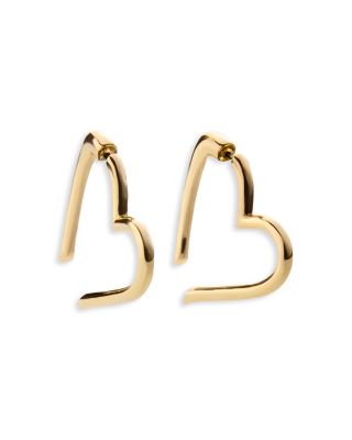 Emory Pav&eacute; Heart Front to Back Earrings