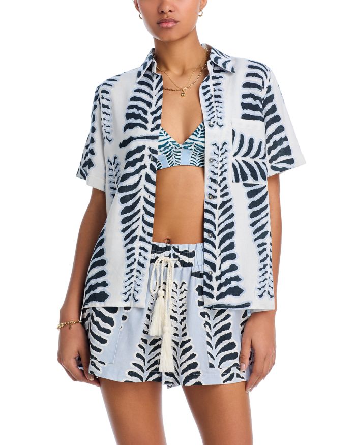 Maya Printed Cover Up Shirt