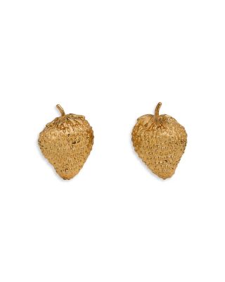 Cult Gaia - Textured Strawberry Large Statement Earrings