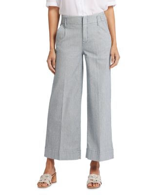 NYDJ - Mona Striped High Rise Wide Leg Pants