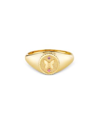 Wicked x Sydney Evan 14K Yellow Gold Glinda Signet Ring
