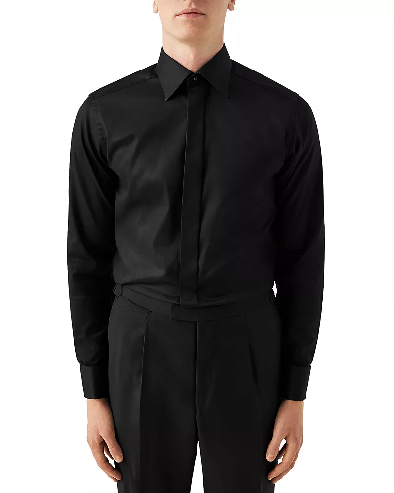 Eton Slim Fit Twill Fly Front Formal Shirt