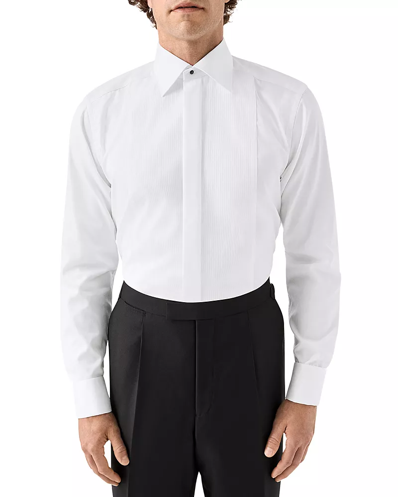 Eton Slim Fit Plisse Bib Formal Shirt