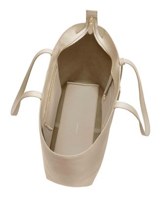 Large Leather Zipped Soft Tote