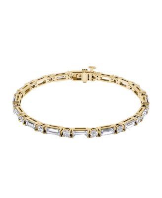 VRAI - Mixed Shape Bracelet, Baguette & Brilliant Round Lab Grown Diamonds