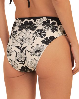 Flower Leopards Bandeau Bikini Top & Flower Leopards High Waist Full Bikini Bottom