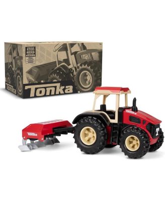  Steel Classics Retro Cab Tractor with Red Plow - Ages 3+