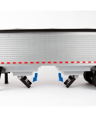  1/16 Big Roads Farm Black Peterbilt Model with Grain Trailer and Lights & Sounds 2-4 - Ages 5-7